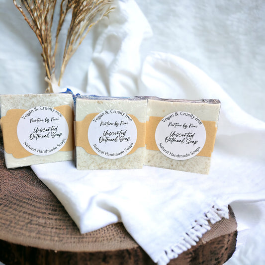 "Virgin Oats" Unscented Oatmeal Soap Bars