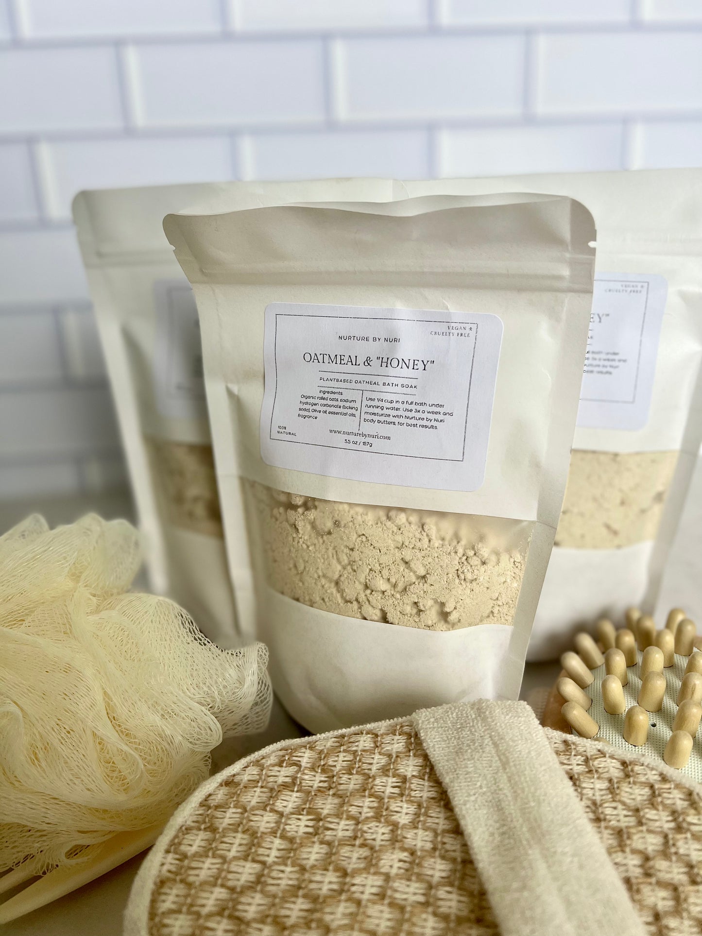 All Natural Oatmeal Bath Soak - Oat and “Honey” Scented